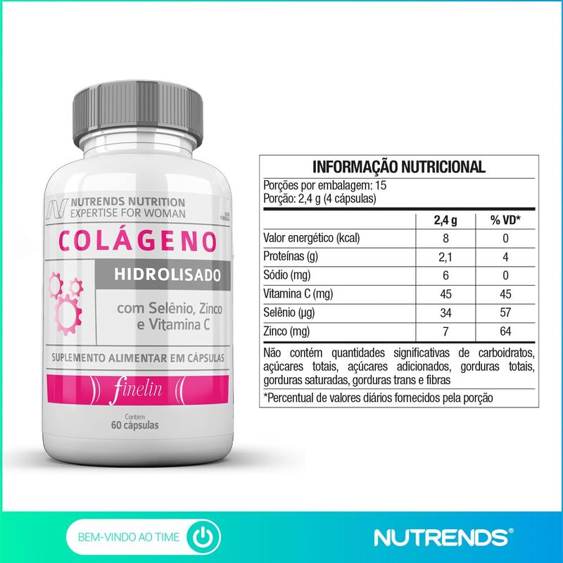 COLAGENO HIDROLISADO 600MG NUTRENDS 60CAP