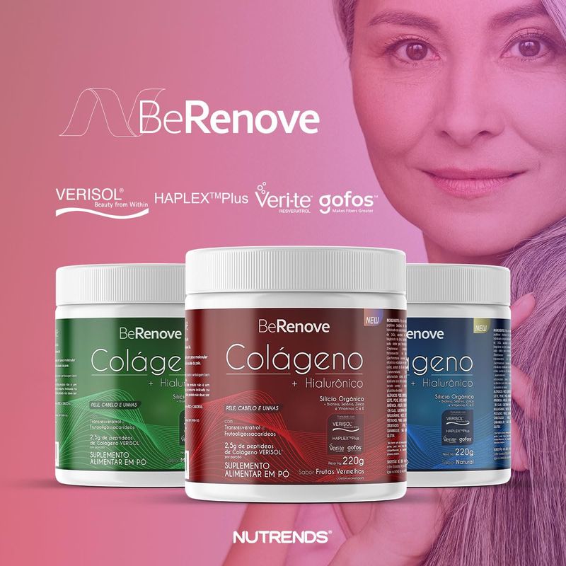 BERENOVE COLAGENO+HIALURONICO NUTRENDS MAÇA VERDE 220G