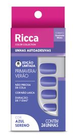 UNHAS AUTOADESIVAS AZUL SERENO RICCA 1UN