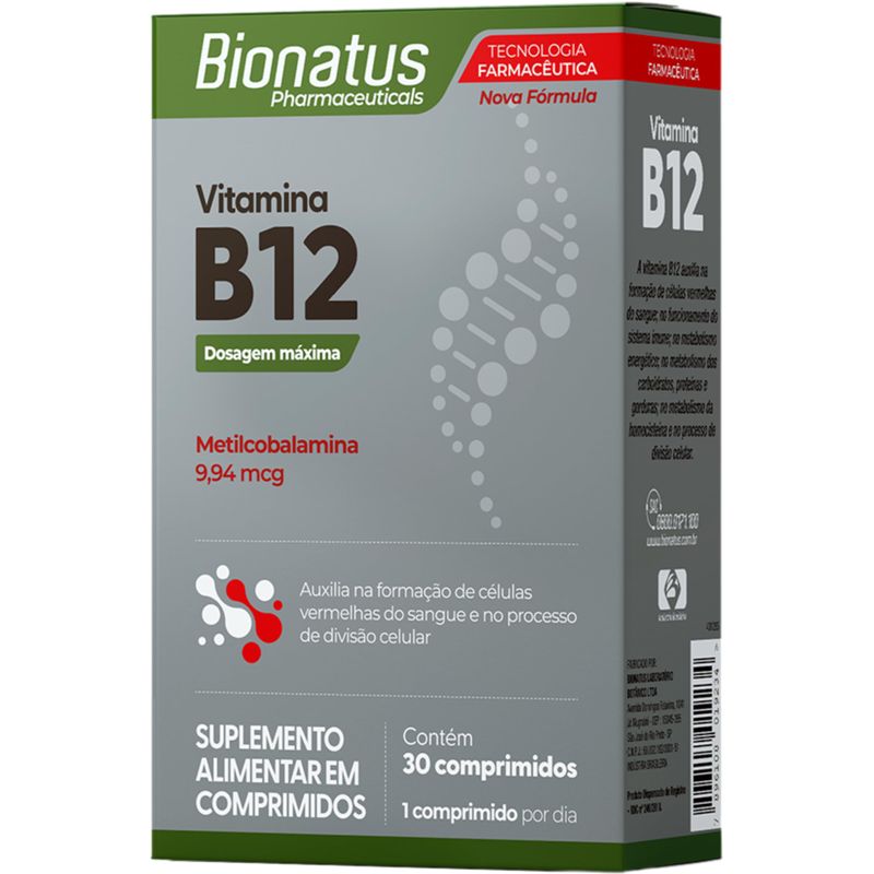 VITAMINA B12 BIONATUS 30CAP
