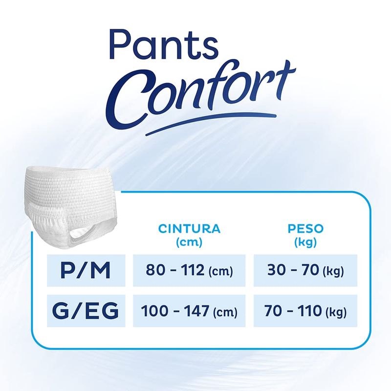 ROUPA INTIMA DESCARTAVEL TENA PANTS CONFORT UNISSEX G/EG 8UN