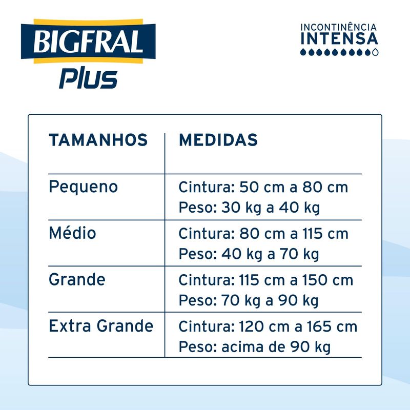 FRALDA BIGFRAL PLUS GERIATRICA XG 7UN