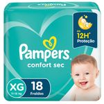 FRALDA PAMPERS CONFORT SEC XG 18UN