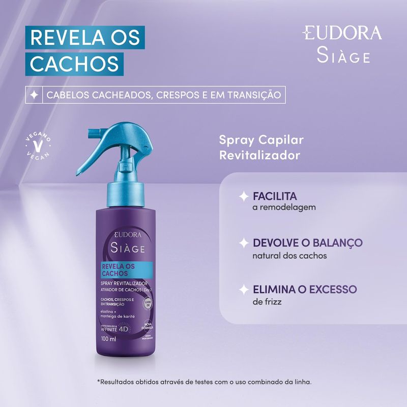 EUDORA SIAGE SPRAY DAY AFTER REVELA OS CACHOS 100ML