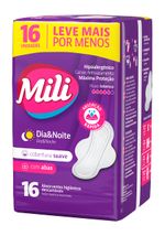 ABSORVENTE MILI FLUXO MODERADO COM ABAS 16UN