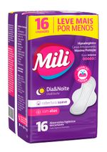 ABSORVENTE MILI FLUXO MODERADO COM ABAS 16UN
