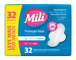 ABSORVENTE MILI PROTEÇAO TOTAL SUAVE COM ABAS 32UN