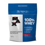 WHEY 100% MAX TITANIUM MORANGO REFIL 900G
