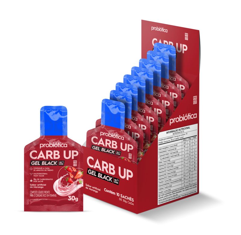 CARB-UP GEL BLACK MORANGO PROBIOTICA 1SACHE