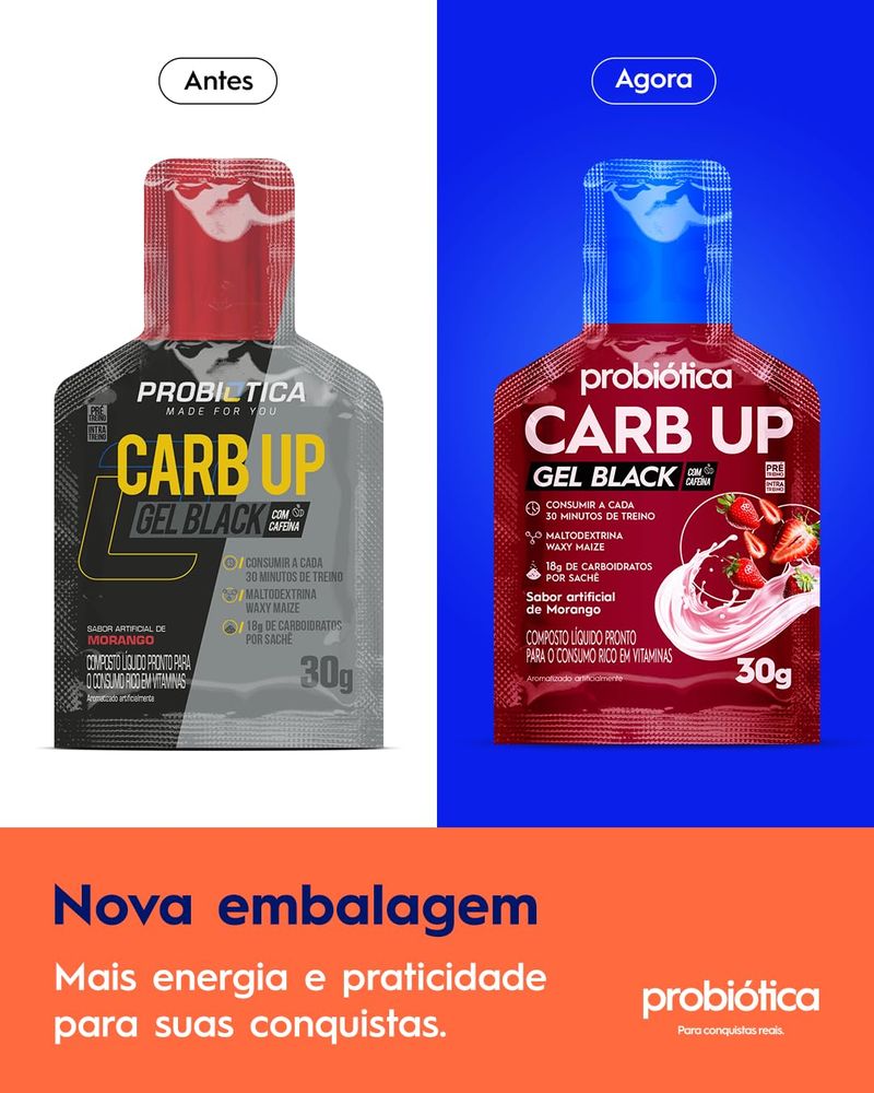 CARB-UP GEL BLACK MORANGO PROBIOTICA 1SACHE