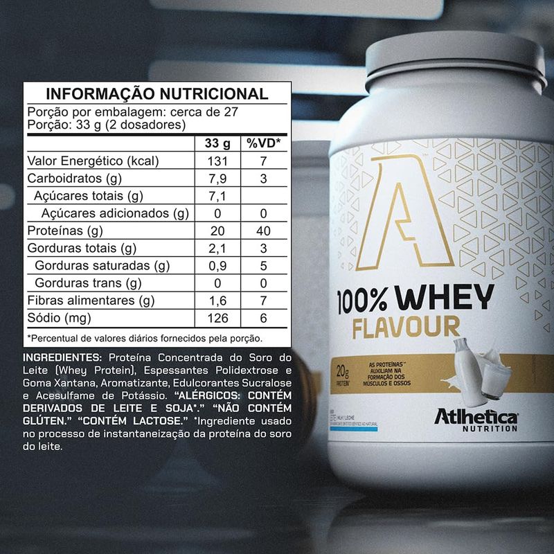 WHEY ATLHETICA FLAVOUR LEITE 900G