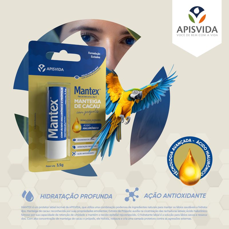 MANTEX MANTEIGA DE CACAU COM PROPOLIS 3,5G