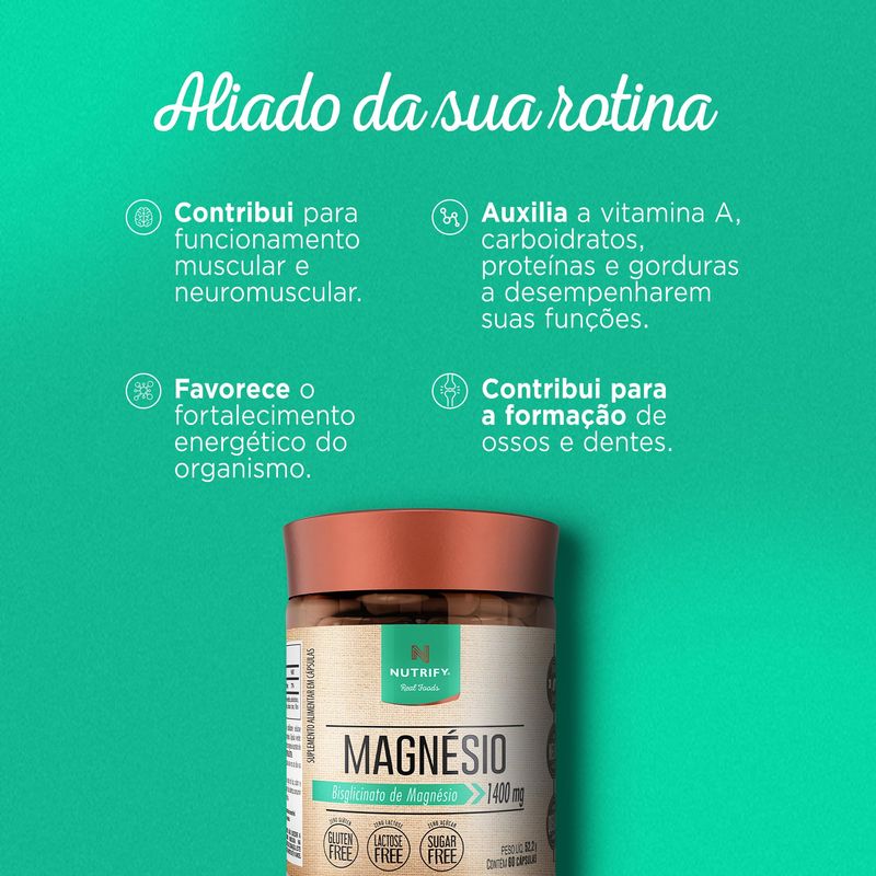 MAGNESIO BISGLICINATO 1400MG NUTRIFY 60CAP