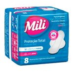 ABSORVENTE MILI PROTEÇAO TOTAL SUAVE COM ABAS 8UN