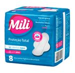 ABSORVENTE MILI PROTEÇAO TOTAL SUAVE COM ABAS 8UN