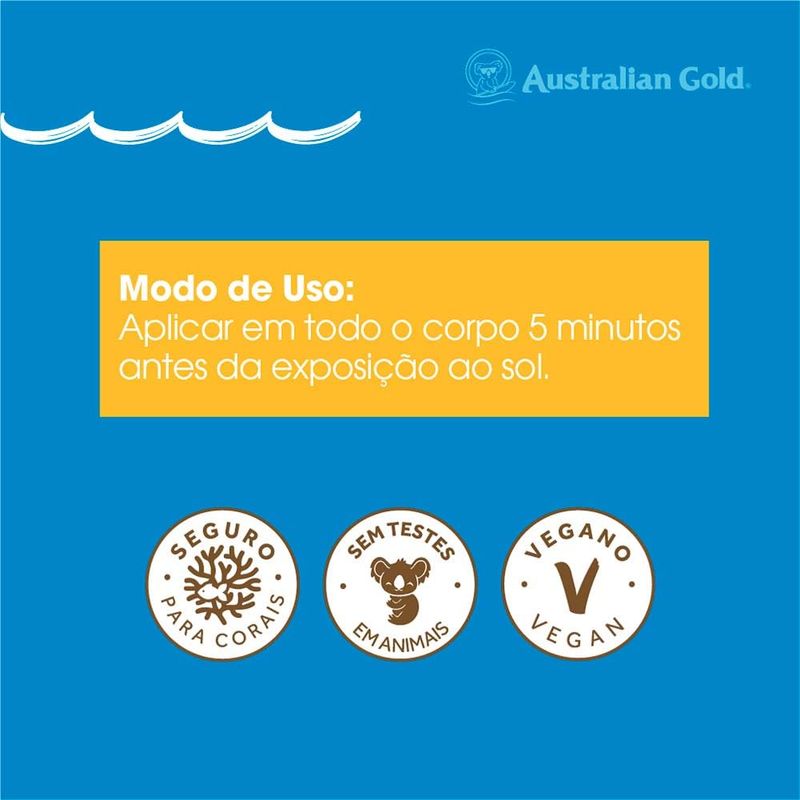 AUSTRALIAN GOLD PROTETOR SOLAR FPS30 GEL CREME 120G