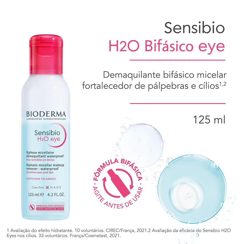 BIODERMA SENSIBIO BIFASICO OLHOS E LABIOS H20 125ML