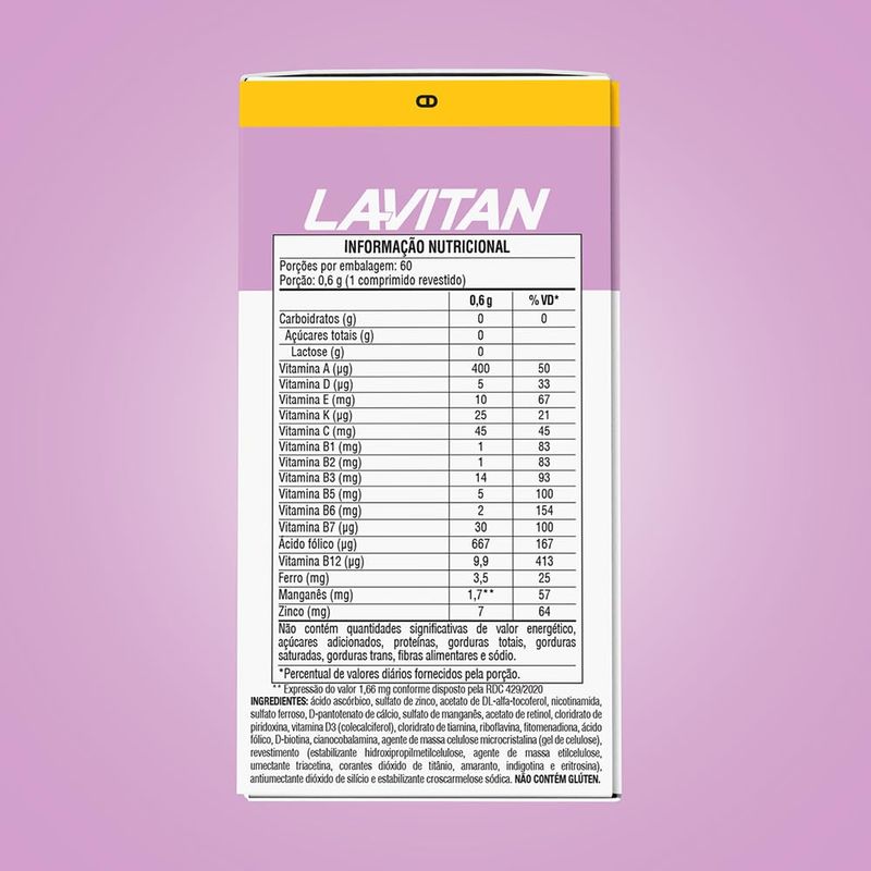 LAVITAN 50+ MULHER 60CPR