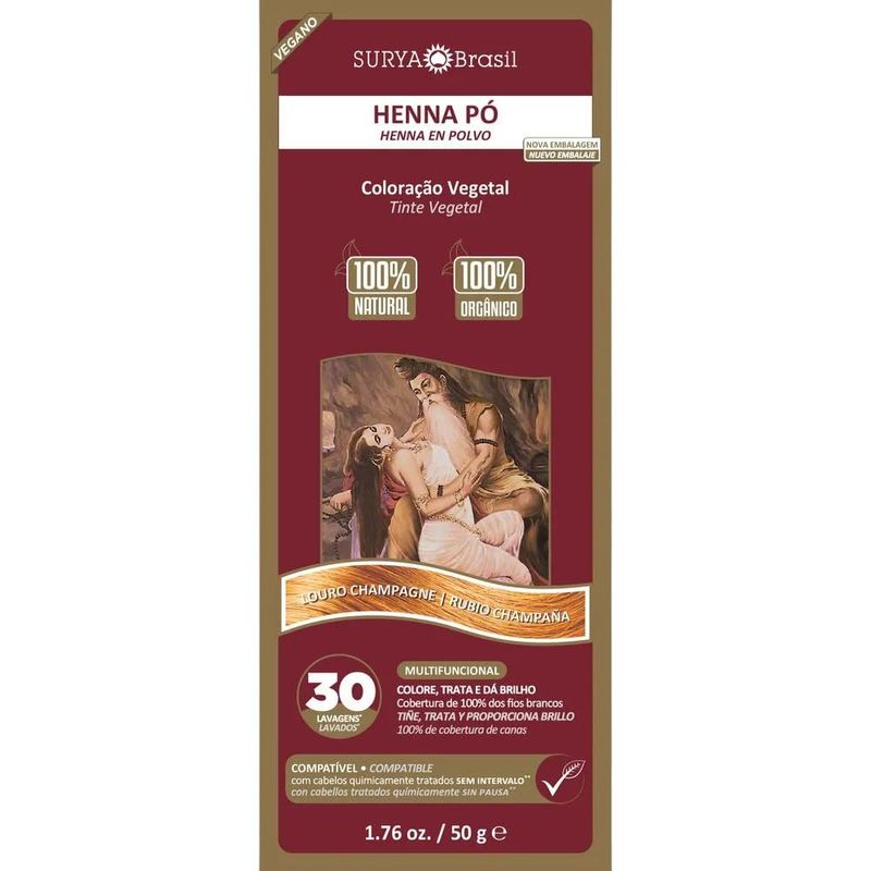 HENNA SURYA BRASIL PO LOURO CHAMPAGNE 50G
