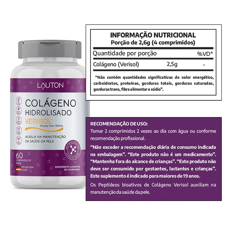 COLAGENO HIDROLISADO VERISOL LAUTON 60CPR