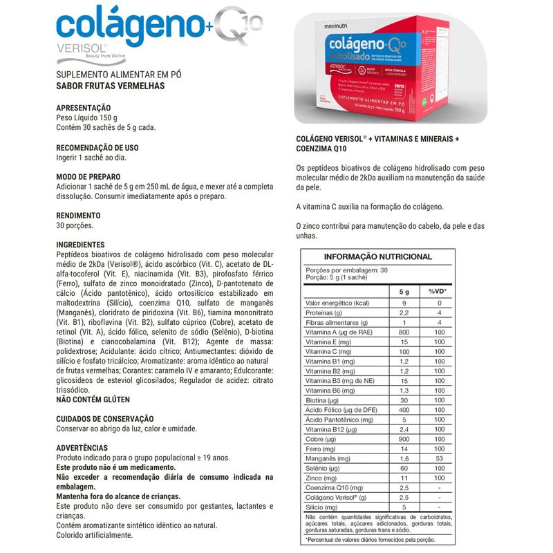 COLAGENO HIDROLISADO SACHE 300G VERISOL