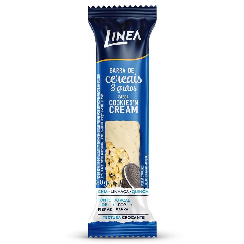 BARRA DE CEREAIS LINEA COOKIES E CREAM 20G