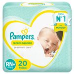 FRALDA PAMPERS PREMIUM CARE RECEM NASCIDO RN+ ATE 6KG 20UN