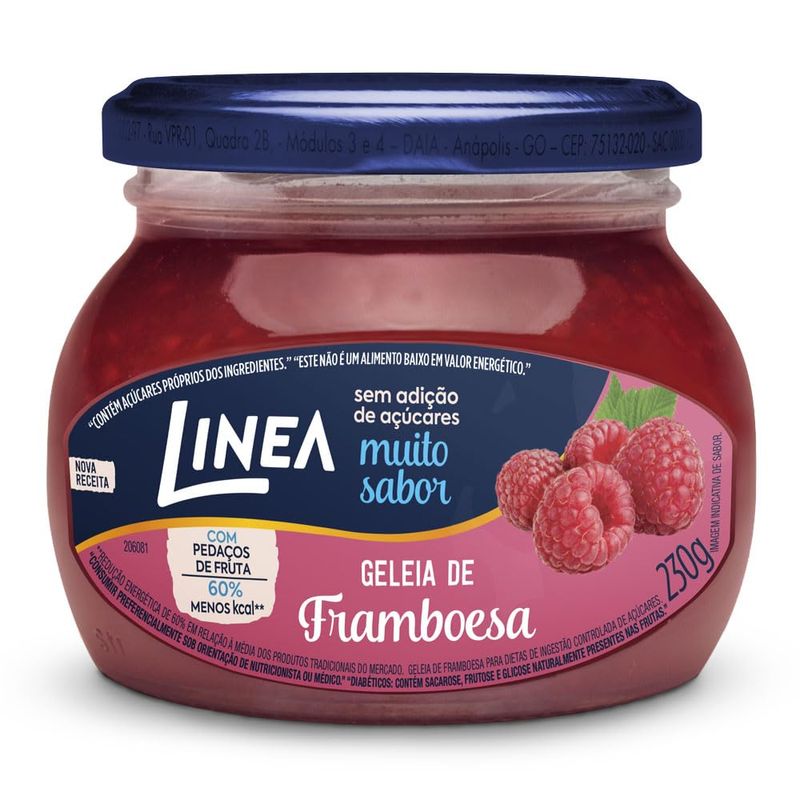 GELEIA DE FRAMBOESA LINEA SUCRALOSE ZERO AÇUCAR 230G