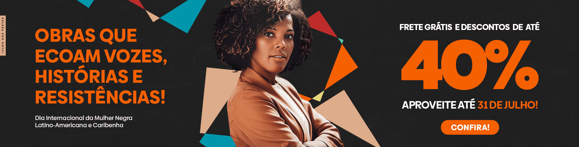 Banner  Dia Internacional da Mulher Negra LatinoAmericana e Caribenha 2025 